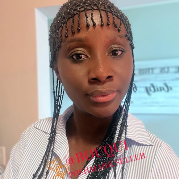 BLOGGERS FAV ZARA BEADED FRINGE HEAD CAP - Picture 2 of 3